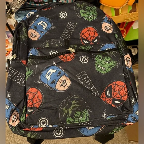 Marvel | Accessories | Nwt Marvel Black Superhero Backpack  display picture 3